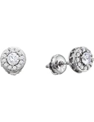 Real Diamond Earrings 0.50CTW DIAMOND FLOWER EARRING White-gold 14K