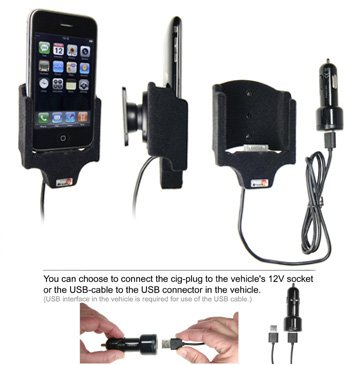 BRODIT Halter iPhone 3GS Aktiv mit Schwenkarm und USB Kabel gepolstert fuer alle Laender Preisvergleich