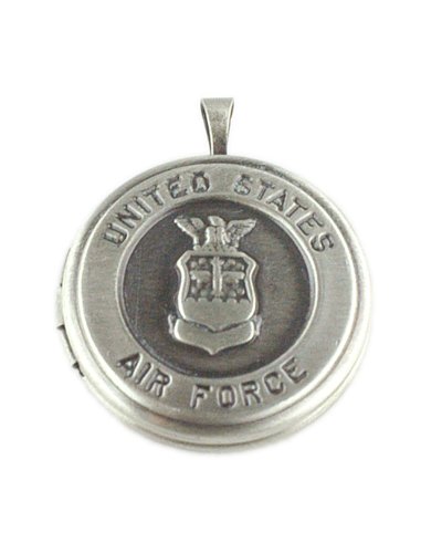 Brushed Sterling Silver United States Air Force Locket
