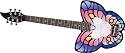 Daisy Rock Debutante Butterfly Short-Scale Left-Handed Electric Guitar, Fantasy