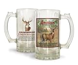 Whitetail Deer Glass Beer Mug