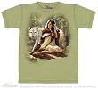 The Mountain Protector Native American Indian Wolf Short Sleeve Adult Tee T-shirt