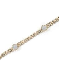 14kt Yellow Gold Round Opal Bracelet
