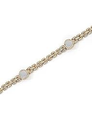 14kt Yellow Gold Round Opal Bracelet