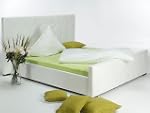 Lit CASOLI 180x200 en simili cuir blanc