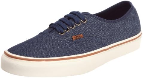 Vans Authentic Skate Shoe, (Denim) Dark Blue/Marshmallow, Size 10.5 Mens / 12 Womens