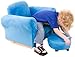Fuzzy Blue Upholstered Kid's Lounge Chair with Matching Ottoman [KG-BK06-S114-BLUE-GG]