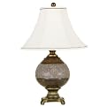 Textured Porcelain Table Lamp - Brown (24")