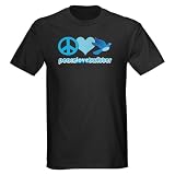 Peace Love Twitter - Peace Dark T-Shirt by CafePress