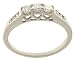 Klassischer Platin 950 Kanalfassung Diamant Damenring Brillant-Schliff 0.50 Karat Ringgröße 53 (16.9)