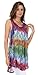 Sakkas Ombre Floral Tie Dye Flared Hem Sleeveless Tunic Blouse