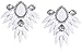 Amazon Collection Sprayed Tapered Diamond Stones with Crystals Posted Earrings