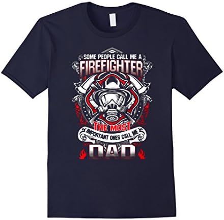 Men's Firefighter dad Shirt Large Navy