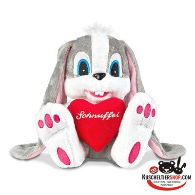 Schnuffel Hase Pl�sch mit Herz - ca. 17 cm