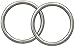 Forbidden Body Jewelry Pair of 2 Rings: 16g 3/8 Inch Surgical Steel Seamless Segment Hoop Rings