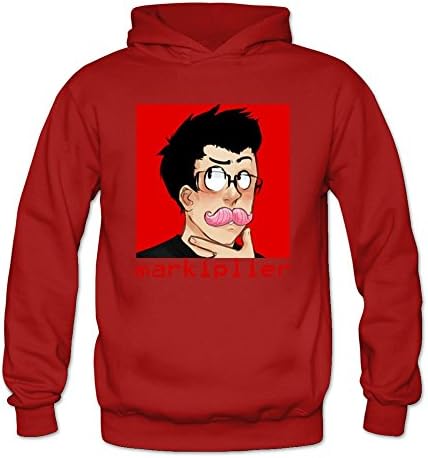 MeiLee Women's Markiplier Hilarious Gaming Hoodie Red XXL