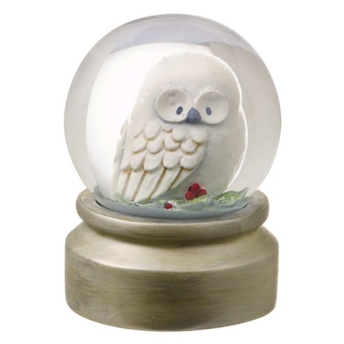 Grasslands Road Winter Wilderness Water Globe, Owl, New, Free Shipping