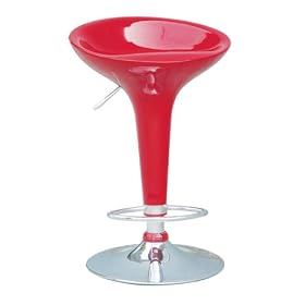 Bombo Style Contemporary Bar Stool - Deep Red by Next Wave