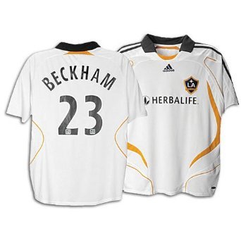 2007 adidas Los Angeles Galaxy Beckham Home Jersey - White XX Large