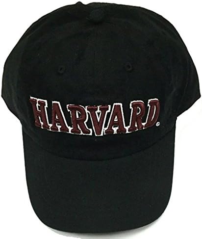 Harvard Cap with Crimson Letters (Black)