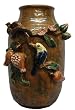 Bird and pomegranate ceramic vase
