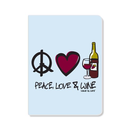 ECOeverywhere Peace, Love and Wine Journal, 160 Pages, 7.625 x 5.625 Inches, Multicolored (jr12710) On Sale