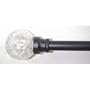 Window Curtain Rod / Drapery Rod 44inch -108inch Crackle Clear