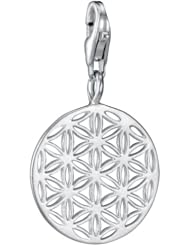 VINANI brand Germany 925 Sterling Silver Charm Pendant Flower of Life Mandala shiny HLEK