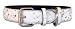 12 White Bling Bling Glitter leather dog collar