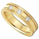 0.20 Ct.T.W. Round Brilliant Cut Diamonds, 14Kt. Yellow Gold. Ladies Diamond Wedding Band