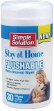 Pet Supplies : Stay at Home Flushable Waste Disposal Wipes - 30 pack