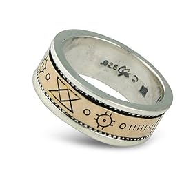 14K Gold and Sterling Silver Symbol Eternity Band