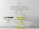 Peace It Does Not Mean To Be In A Place Where There Is No Trouble Lady Gaga Vinyl Wall Decal