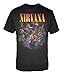 unisex adult Nirvana Live Concert Photo T-shirt, Black, X-large T Shirt, Black, X-Large US