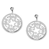 Sterling Silver Small Global Bazaar Circle Drop Earrings