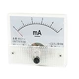 uxcell　パネルメータ　アナログ電流計　85C1-クラス2.5精度DC　0?5mAアナログアンペア電流計