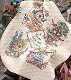 Home for all Seasons Quilt Stamped Cross Stitch Kit, Craft Kit