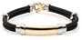 14k Yellow and White Gold Fashion Rubber Bracelet, 7.8"
