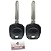 KeylessOption Car Key Replacement for 2003-2013 Toyota 4Runner Camry Corolla Highlander Rav4 Sienna Tacoma Tundra Scion, N104T 46, Locksmith Required (2-Pack)