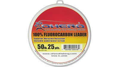 Ohero 100% Fluorocarbon Leader 50 Lb 25 Yards Spool