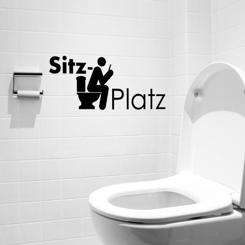 Produkt-Bild: Wandtattoo Wandaufkleber Sticker "SITZPLATZ" schwarz
