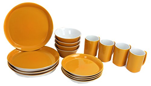 Round and Square 16 Piece Dinnerware Set