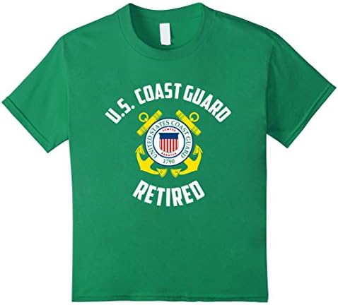 Kids U.S. Coast Guard retired - Cool U.S military T-shirt 10 Kelly Green