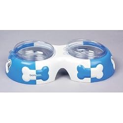 Bamboo Feed & Toss 12oz Blue Dog Diner with 4 Disposable Liners