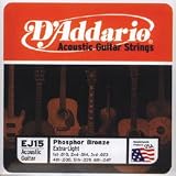DAddario EJ15 Phosphor Bronze Extra Light Acoustic Strings, Single