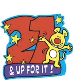 Childrens Toyshop  Toys : 21st Birthday 3D Badge