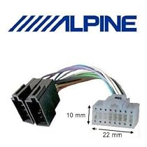 C&acirc;ble adaptateur ISO autoradio Alpine 16 pins blanc
