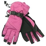 Women's Premium Thinsulate Lined / Waterproof Snowboard Gloves Light Pink, Medium
