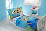 Disney 4 Piece Toddler Bedding Set, Nemo and Friends