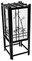 Best Inexpensive Affordable Useful Gift - 18" Bamboo Art Electric Japanese Lantern Table Lamp - Black